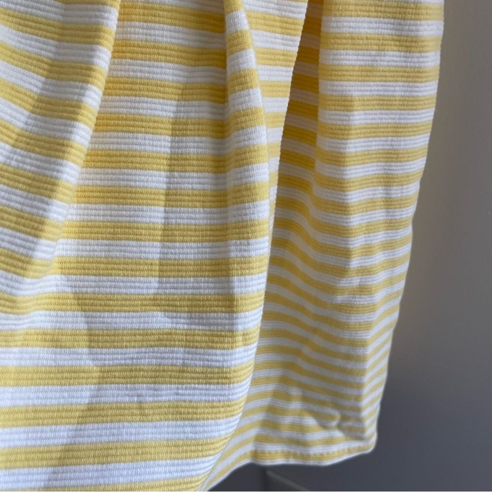 Polo Ralph Laurenâyellow white striped pleated dress girls size L 12-14 - Picture 6 of 7
